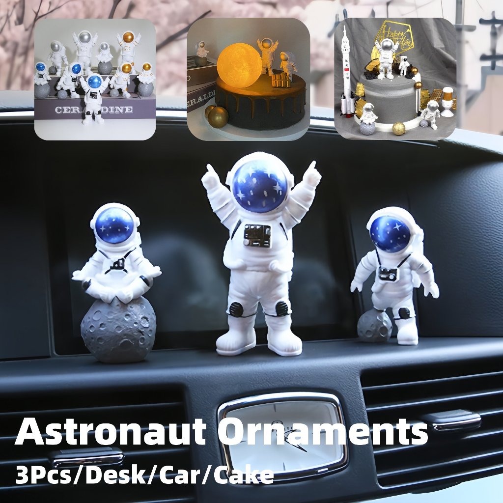 3 Cái / bộ Sáng Tạo Nhựa Phi Hành Gia Phi Hành Gia Để Bàn Trang Trí Hình Tượng Spaceman Trang Trí Đồ trang trí Quà Tặng Trang Trí Nhà Cửa