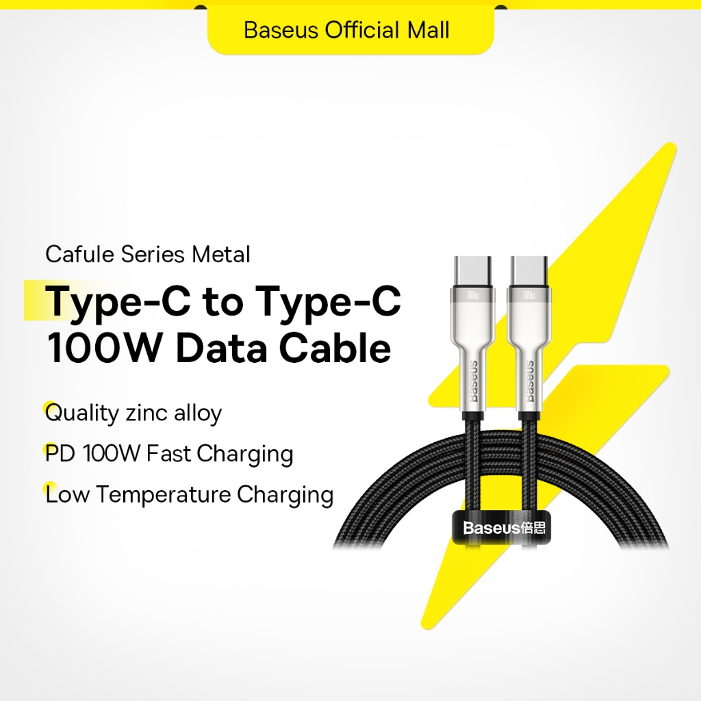 Dây Cáp Baseus Cho Phone 15 / Macbook / Laptop / Huawei / Xiaomi / Samsung Đầu Usb C Sang Type C Hỗ Trợ Sạc Nhanh Qc 4.0 Pd 100w