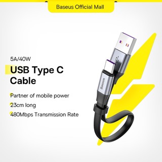 Cáp sạc Baseus 5A USB Type C cho điện thoại Huawei p30 Pro Mate 20 Huawei Xiaomi 8 9