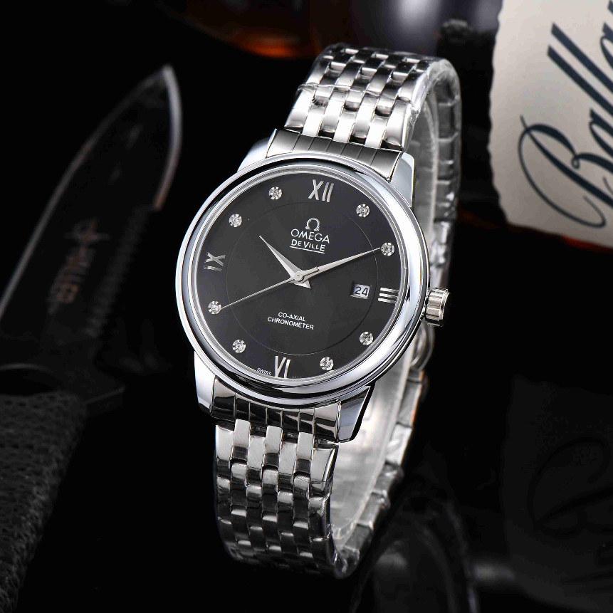 Đồng hồ đeo tay thạch anh phong cách mới Omega yy Đồng hồ đeo tay thời trang đơn giản