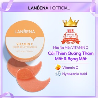 Set 60 mặt nạ mắt LANBENA vitamin C xóa mờ quầng thâm làm săn chắc và sáng da chuyên dụng