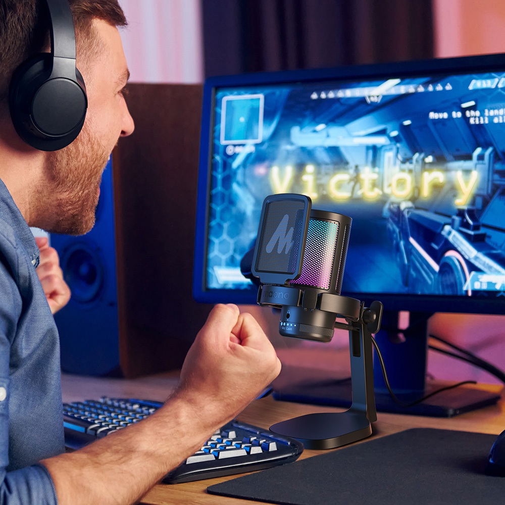 Micro thu âm MAONO DGM20 RGB USB Condenser với độ điều chỉnh lớn/chức năng thiết lập phần mềm cho PC/game/livestream | BigBuy360 - bigbuy360.vn
