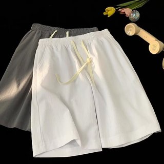 Ice Silk Quần Short Khô Nhanh Nam Mùa Hè Mỏng Thoáng Khí Năm Điểm Quần Mỹ Retro Dạo Phố Rời Quần Thể Thao Thường Ngày