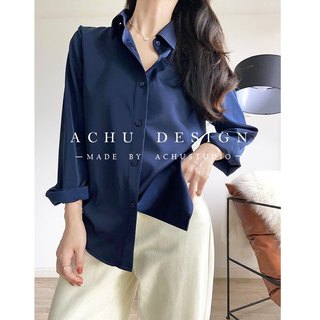 Áo sơ mi nữ Satin Áo sơ mi thời trang Áo sơ mi dài tay