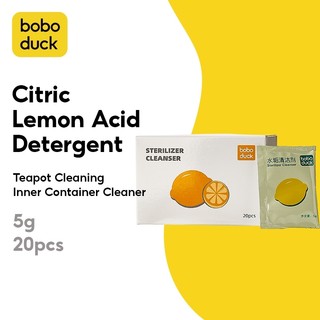 Bộ 20 Túi Vệ Sinh Bình Nước  Boboduck Tiện Lợi Bột tẩy cặn ấm đun nước