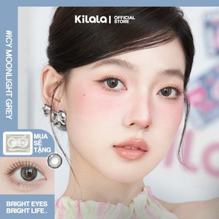 Kính áp tròng Kilala màu xám Icy Moonlight Grey lens cận 6 tháng DIA 14.2mm có độ (0-8) 1 cặp