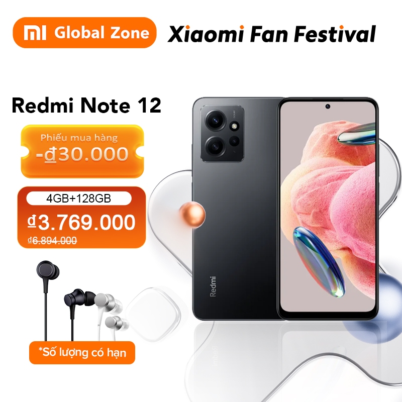 [Mã CBAUG12 giảm 12% đơn 500K] Điện Thoại Thông Minh Toàn Cầu 120Hz 3W 120Hz Sạc Nhanh Cho Xiaomi Redmi Note 12® Camera Hành Trình 685 500 685 50Lm Chất Lượng Cao