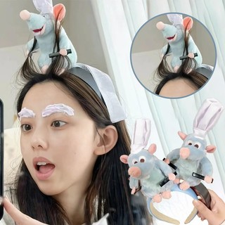Đầu Bếp Chuột Đầu Dễ Thương Phiên Bản Hàn Quốc Tiktok Phong Cách Kẹp Cô Gái Sang Trọng Băng Đô Phụ Kiện Tóc khăn đầu khăn choàng cổ khăn ren