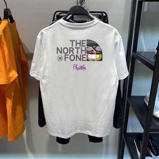 Áo thun thể thao Cotton nguyên chất mới High Street Hợp thời trang Thương hiệu hoạt hình Cặp đôi tay ngắn dáng rộng