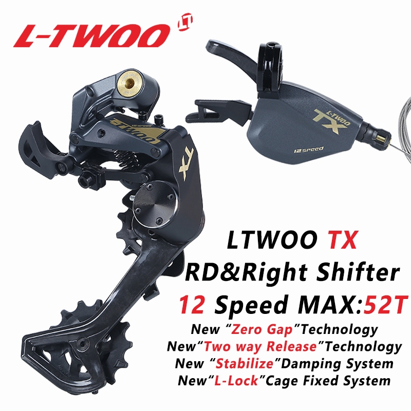 Ltwoo TX 12 Tốc Độ Carbon Groupset 2 Chiều Phát Hành Bên Phải Sang Số Giảm Chấn RD Cho Phụ Kiện Xe Đạp MTB