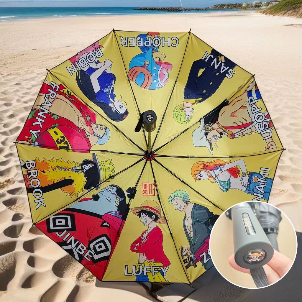 ((ReadyStock) Ô xếp chồng một mảnh Ô Luffy tự động Phiên bản hàng hóa One Piece Đẹp trai