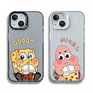 Ốp lưng iPhone cho 15 / 14 / 13 / 12 / 11 ProMax SpongeBob Cartoon Matte Plastic Soft Cover cho iPhone 7 / 8 Plus / X / XR / Xs Max Vỏ