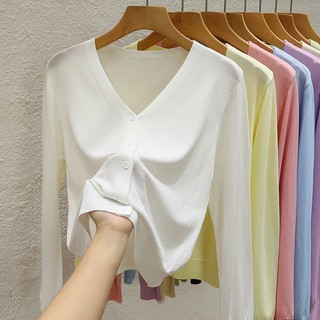Áo Khoác cardigan Dệt Kim Chống Nắng Thời Trang Cho Nữ