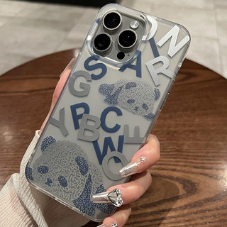 【Matte acrylic hard case/Panda】Ốp lưng compatible for iPhone 15 14 13 pro max case