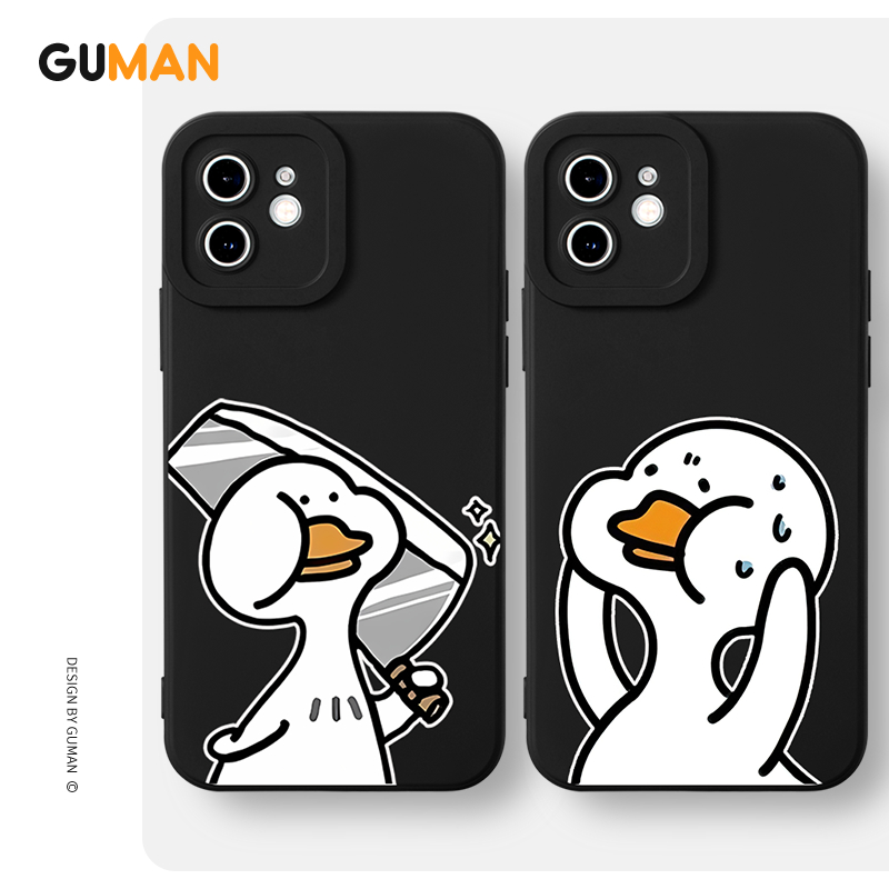 Ốp lưng GUMAN mềm ngộ nghĩnh cặp đôi dễ thương đẹp Cho iPhone 16 15 14 13 12 11 Pro Max SE 2020 X XR XS 8 7 ip 6S 6 Plus kute B271