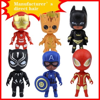 Q Phiên Bản Cây Người Avengers Bộ 6 Món Hoạt Hình Dễ Thương Búp Bê Đồ Chơi Ngày Trẻ Em Chủ Đề Bánh Nướng Đồ Trang Trí