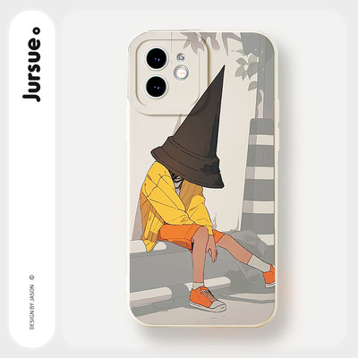 Ốp lưng JURSUE chống sốc mềm độc lạ ngộ nghĩnh dễ thương đẹp iPhone 16 15 14 13 12 11 Pro Max SE 2020 X XR XS ip 8 7 Plus kute Y5035Q