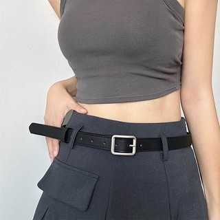 Thắt lưng đơn giản màu đen Hàn Quốc thời trang nữ 105cm