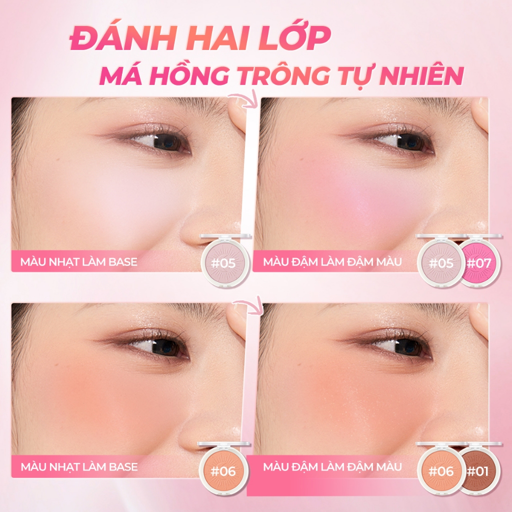 [Mua 2 cái giá 99k ]Phấn má SACE LADY mỏng mịn chống thấm nước trang điểm mặt 6g | BigBuy360 - bigbuy360.vn