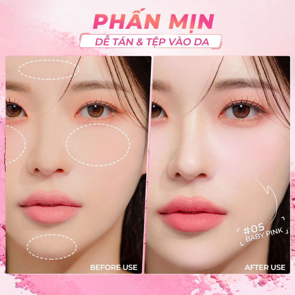 [Mua 2 cái giá 99k ]Phấn má SACE LADY mỏng mịn chống thấm nước trang điểm mặt 6g | BigBuy360 - bigbuy360.vn