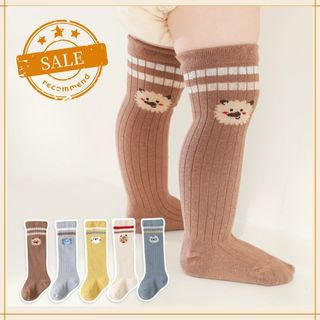 Mới Tất cotton Kẻ Sọc In Hoạt Hình Động Vật Thời Trang Thu Đông Cho Bé