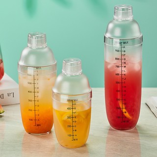 Bình lắc shaker nhựa chia vạch đen size 350 - 530 - 700- 1000 ml loại tốt shaker bottle