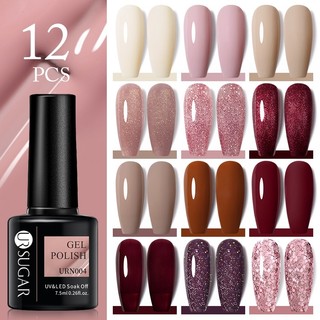 Set 12 Lọ Gel Sơn Móng Tay Ur Sugar 7.5ml Nhiều Màu Sắc
