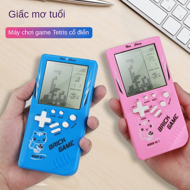 WISLEO Màn hình lớn Tetris Bảng điều khiển  Máy Chơi game  Xếp Gạch Điện Tử Màn Hình Lcd Cầm Tay  Cho Bé