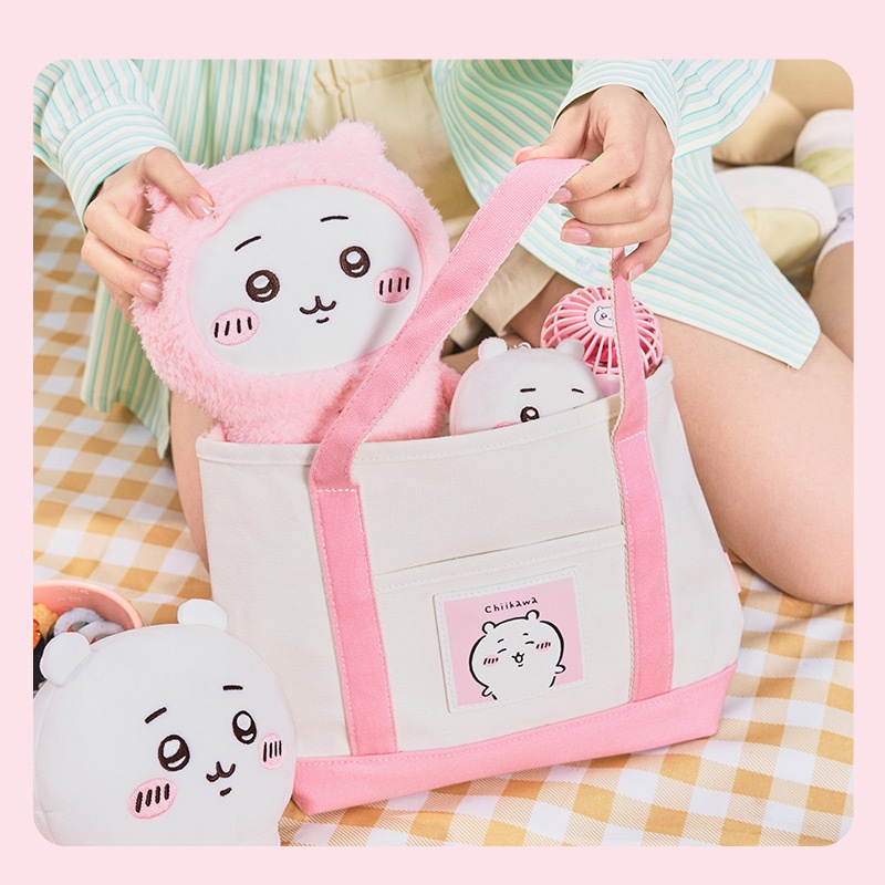 Túi Tote đồng thương hiệu MINISO MINISO Premium chiikawa usagi Xiaoba usagi Hachiware chiikawa