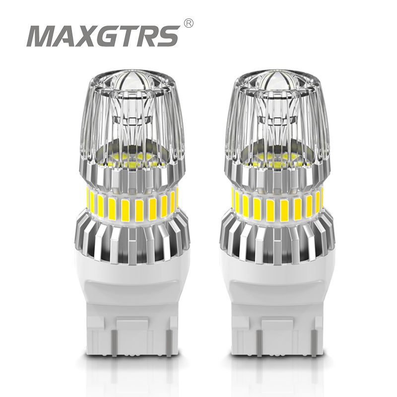 Maxgtrs 2 Chiếc S25 1156 BA15S P21W T20 7440 W21W Bóng Đèn LED Dự Phòng Ngược Đèn Chạy Ban Ngày Phanh Bật Đèn Tín Hiệu Canbus Lỗi Miễn Phí