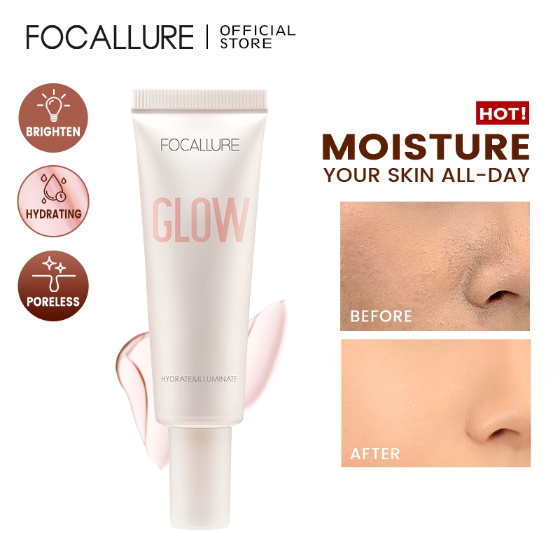 Kem lót FOCALLURE 25g trang điểm kiềm dầu nâng tông che lỗ chân lông làm mịn da