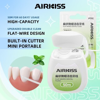  Airkiss Mint Flat Microwax Nha Khoa Chỉ xỉa Tươi 50 m Dung Tích Cao Cho 60 Ngày Sử Dụng Tích Hợp Máy Cắt Mini Di Động