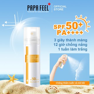 PAPA FEEL Xịt chống nắng Tạo màng nhanh Cho làn da sảng khoái 50ml làm sáng màu da SPF50/PA++++