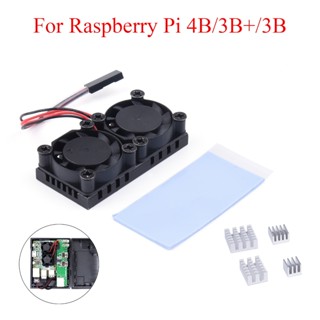  Raspberry Pi 4 Model B Bộ quạt kép làm mát có tản nhiệt Quạt làm mát đôi tùy chọn cho Raspberry Pi 4B   3B + 