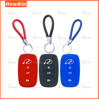 Hộp đựng chìa khóa silicon cho perodua Axia Ativa Myvi ALZA có móc khóa bằng da