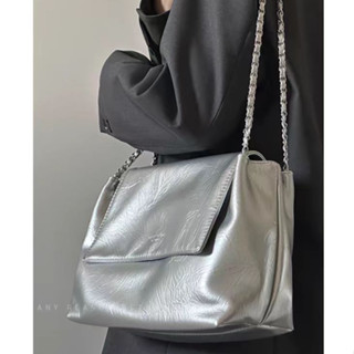 Chic JOY Túi đeo vai nữ Y2K niche Pháp phiên bản Hàn Quốc đa năng dây chuyền thời trang cao cấp pu tối giản túi tote dung tích lớn