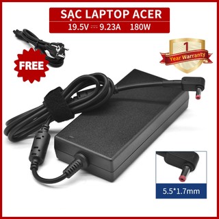 Sạc laptop acer 180w 5.5 * 1.7mm cho laptop chơi game acer predator helios 300 ph315-52 ph315-51 g3-571 g3-572 g3-571-77qk predator triton 300 500, acer nitro 5 / 7, acer adp-180mb