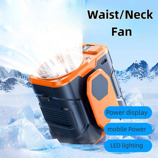 3in1 mới nâng cấp quạt mini cắm trại quạt mini di động mini eo quạt đeo quạt power bank đèn pin sạc