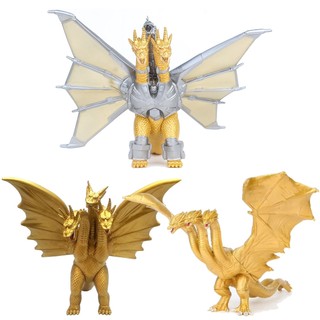 18cm Godzilla Series Quái Vật Phim Godzilla: Vua Quái Vật Hình Vàng Vua Ghidorah Rồng Ba Đầu PVC Nhân Vật Hành Động Mô Hình Đồ Chơi Búp Bê