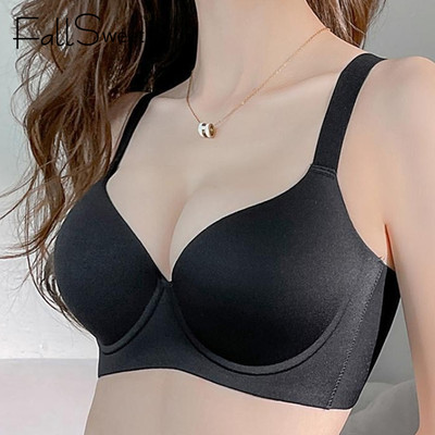 Fallsweet Nữ Push Up Bra Mềm Underwire Liền Mạch Chống Chảy xệ Brassiere B C D Cup Áo Ngực Đỏ
