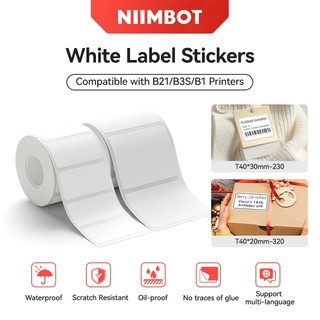 Cuộn giấy in nhiệt NIIMBOT B21/ B3S/B1 màu trắng dành cho máy in chuyên dụng