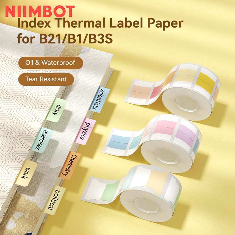 Niimbot B21 /B1 nhãn dán chỉ mục dấu trang nhãn dán nhãn giấy không thấm nước