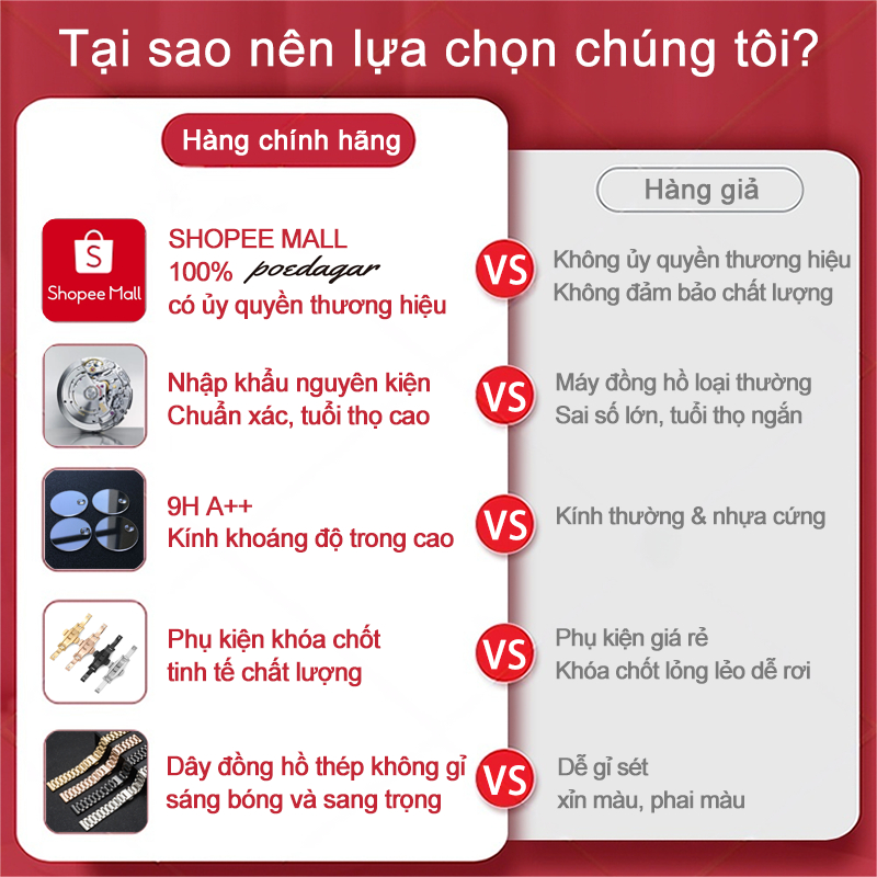 Đồng hồ nam POEDAGAR 826 kim loại thép không gỉ không thấm nước/ánh sáng ban đêm có lịch phong cách doanh nhân