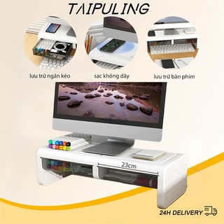 TAIPULING Giá đỡ laptop/ màn hình máy tính  thiết kế công thái học có ngăn kéo đựng đồ sắp xếp bàn làm việc