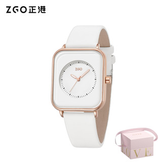 ZO Đồng Hồ Ins Phong Cách Đồng Hồ Nữ Màu Trắng Vuông Nhỏ Cô Gái Đồng Hồ Thạch Anh Chống Thấm Nước Đồng Hồ Quà Tặng 2132