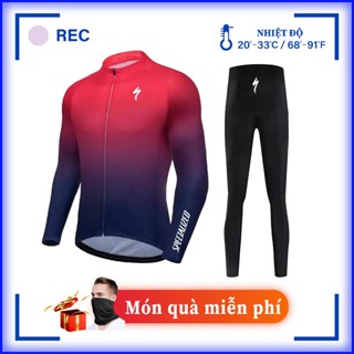 Bộ Đồ Đạp Xe Dài Tay Có Đệm Gel Hàng Mới 2024 Bộ Quần Áo Đi Xe Đạp Thể Thao Cho Specialized đạp xe đồ bộ thể thao bó sát có đệm chống sốc 5D dùng chạy xe đạp leo núi thời Đàn ông và phụ nữ đều có thể mặc 
