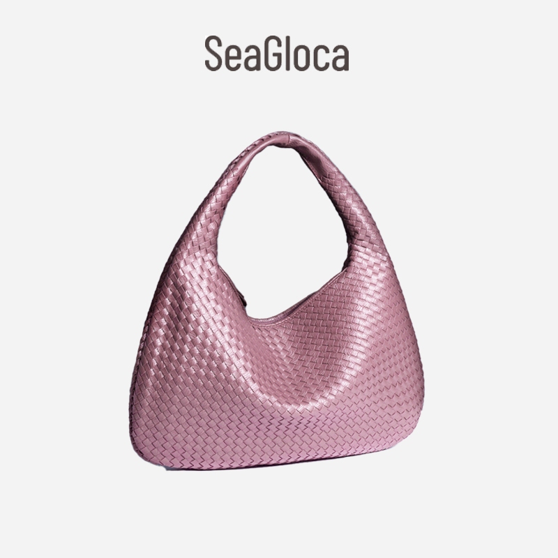 Seagloca Mới Lưỡi Liềm Túi Nữ Tay Dệt Bánh Bao Túi Đeo Vai Thời Trang Túi Nách