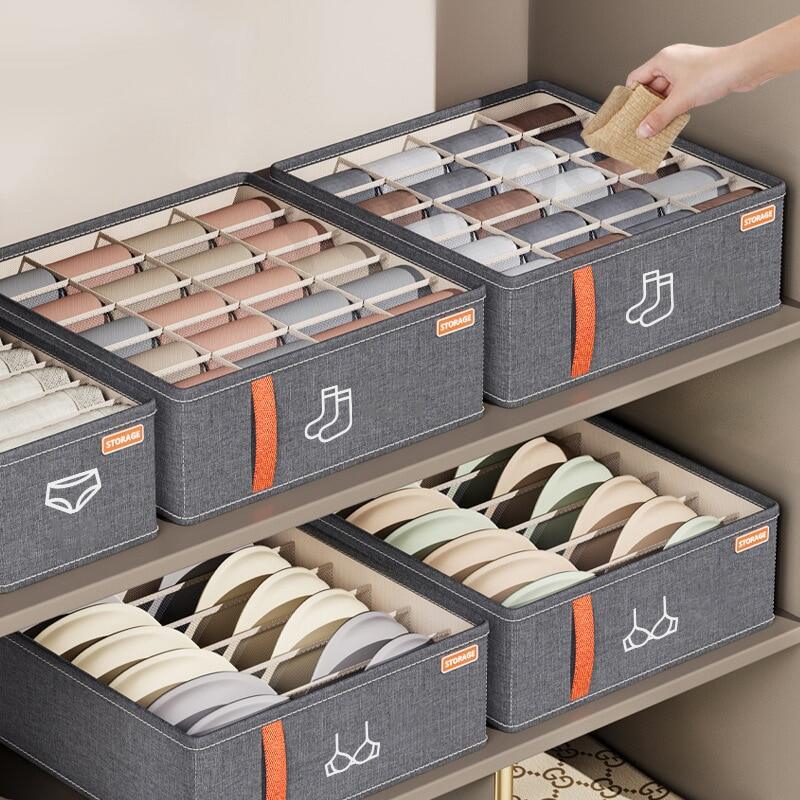 Underwear Storage Box Closet Drawer Thick Pants Underwear Sock bra cloth Separation organizer