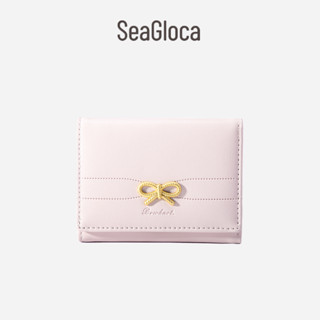 Seagloca Mới Nơ Thời Trang Tinh Tế Soild Ví Ngắn Gấp Ba Lần Cho Nữ  1802