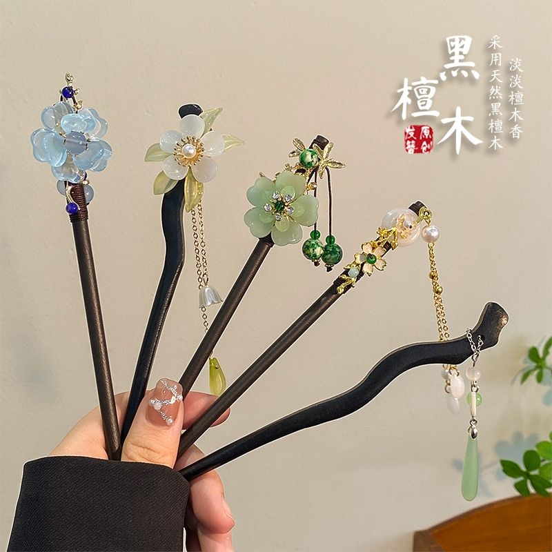 Trâm Cài Tóc Gỗ Thiết Kế Mới Thời Trang Mùa Hè Theo Phong Cách Trung Hoa